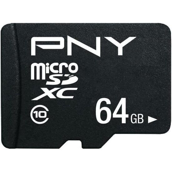 PNY Performance Plus C10 MicroSDXC 64GB, met SD-adapter