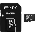 PNY Performance Plus C10 MicroSDXC 64GB, met SD-adapter