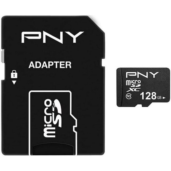 PNY Performance Plus C10 MicroSDXC 128GB, met SD-adapter