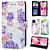 GREEN ON 3D Print Wallet Case Purple Flower  Galaxy A25