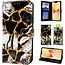 GREEN ON 3D Print Wallet Case Gold Black Marble Galaxy A25