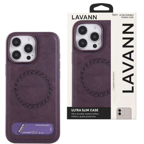 Lavann Leather back Cover with Magnetic / Table stand For Galaxy A57