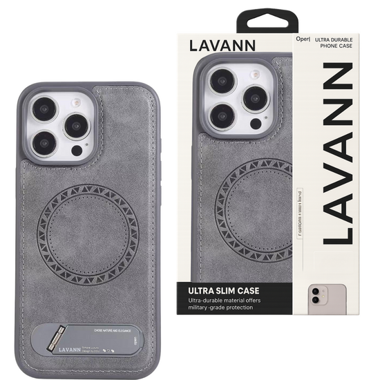 Lavann Leather back Cover with Magnetic / Table stand For Galaxy A57