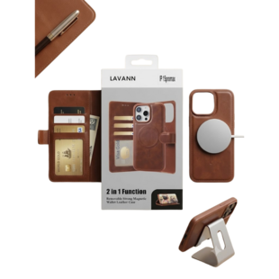 Lavann Premium 2 in 1 Magsafe Leather Bookcase For IPhone 14