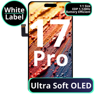 LCD Ultra Soft Oled With Battery Efficient EDP 1 - 120Hz For IPhone 17 Pro - White Box
