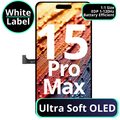 LCD Ultra Soft Oled With Battery Efficient EDP 1 - 120Hz For IPhone 15 Pro Max  - White Box