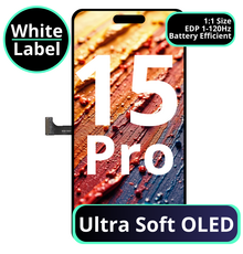LCD Ultra Soft Oled With Battery Efficient EDP 1 - 120Hz For IPhone 15 Pro - White Box