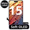 LCD Ultra Soft Oled 1:1 Size For IPhone 15 - White Box