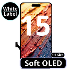 LCD Ultra Soft Oled 1:1 Size For IPhone 15 - White Box