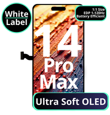 LCD Ultra Soft Oled With Battery Efficient EDP 1 - 120Hz For IPhone 14 Pro Max - White Box