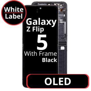 LCD OLED With Frame For Galaxy Flip 5 Main Screen Black - White Box
