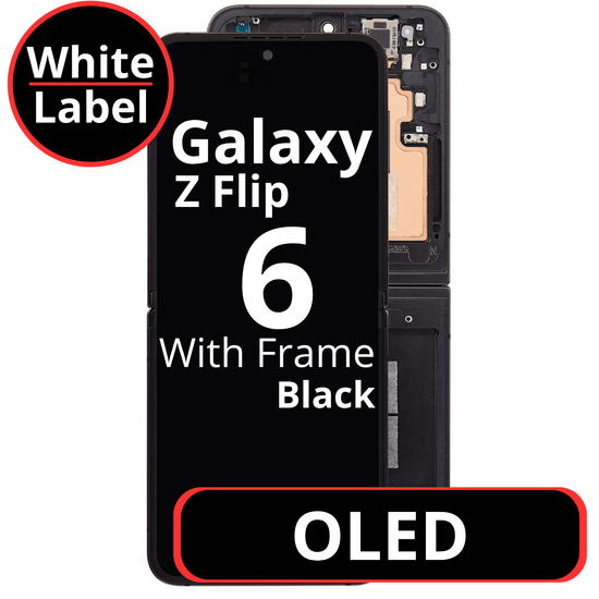 LCD OLED With Frame For Galaxy Flip 6 Main Screen Black - White Box