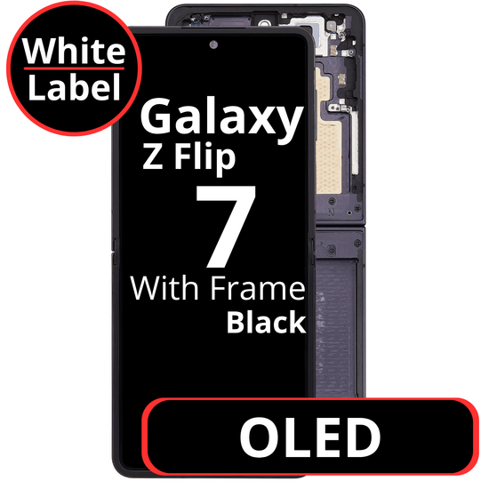LCD OLED With Frame For Galaxy Flip 7 Main Screen Black - White Box