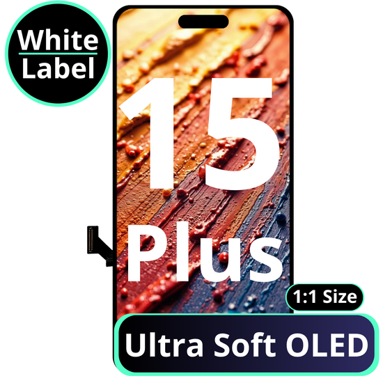 LCD Ultra Soft Oled 1:1 Size For IPhone 15 Plus - White Box