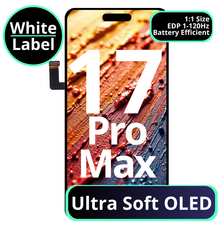 LCD Ultra Soft Oled With Battery Efficient EDP 1 - 120Hz For IPhone 17 Pro Max - White Box