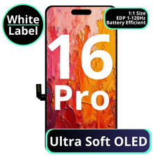 LCD Ultra Soft Oled With Battery Efficient EDP 1 - 120Hz For IPhone 16 Pro - White Box