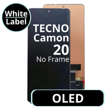 LCD OLED No Frame For Tecno Camon 20  - White Box