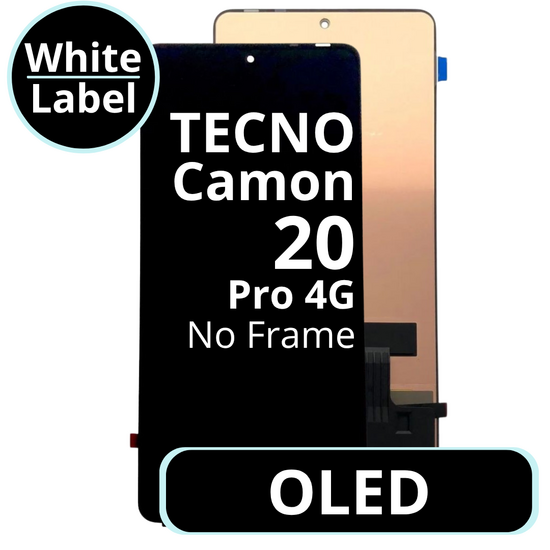 LCD OLED No Frame For Tecno Camon 20 Pro 4G - White Box