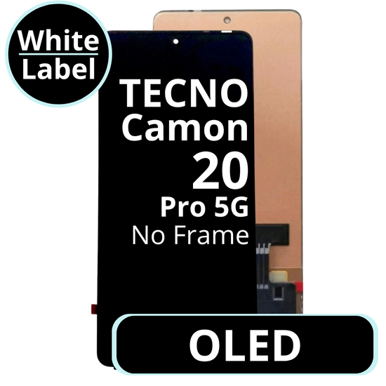 LCD OLED No Frame For Tecno Camon 20 Pro 5G - White Box