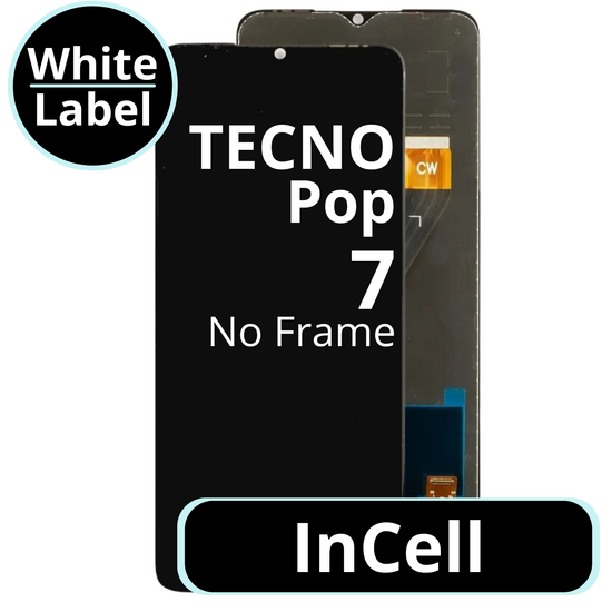 LCD InCell No Frame For Tecno Pop 7 - White Box