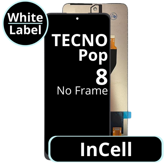 LCD InCell No Frame For Tecno Pop 8 - White Box
