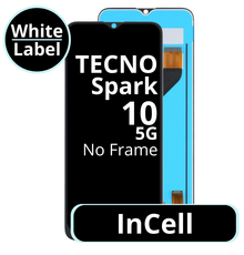 LCD InCell No Frame For Tecno Spark 10 5G - White Box