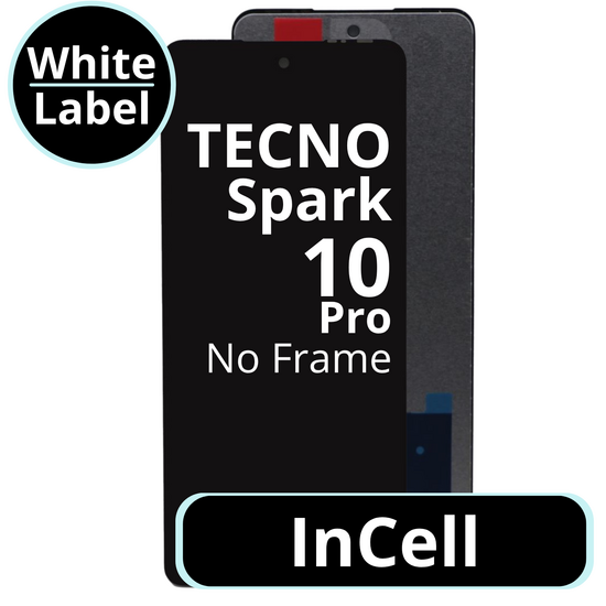 LCD InCell No Frame For Tecno Spark 10 Pro - White Box