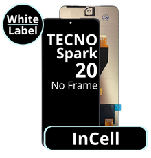 LCD InCell No Frame For Tecno Spark 20 - White Box