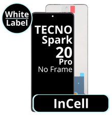 LCD InCell No Frame For Tecno Spark 20 Pro - White Box