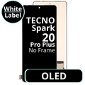 LCD OLED No Frame For Tecno Spark 20 Pro Plus - White Box
