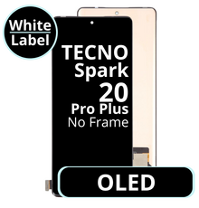 LCD OLED No Frame For Tecno Spark 20 Pro Plus - White Box