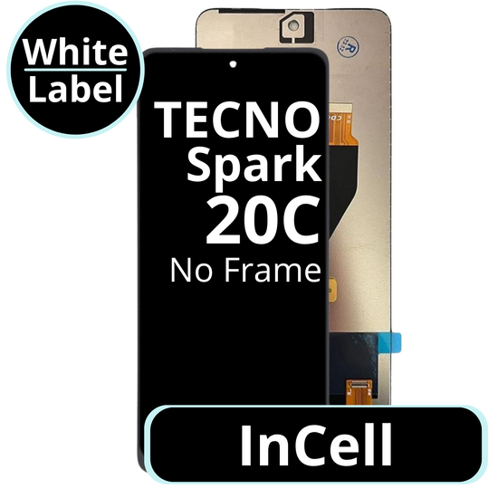 LCD InCell No Frame For Tecno Spark 20C - White Box