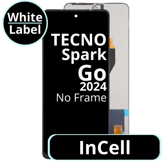 LCD InCell No Frame For Tecno Spark Go 2024 - White Box