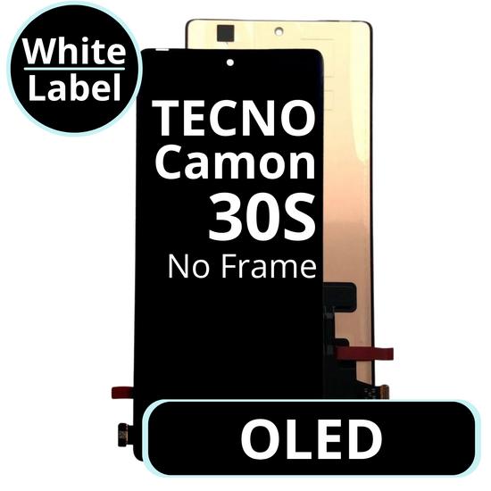 LCD OLED No Frame For Tecno Camon 30S - White Box