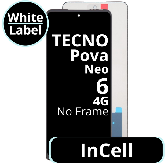 LCD InCell No Frame For Tecno Pova 6 Neo 4G - White Box