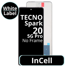 LCD InCell No Frame For Tecno Spark 20 Pro 5G - White Box