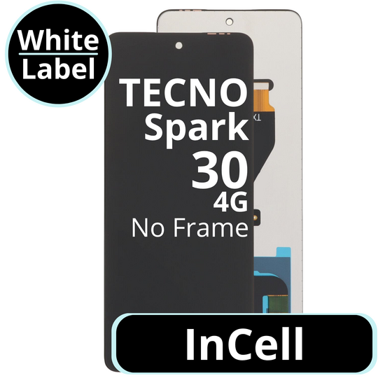 LCD InCell No Frame For Tecno Spark 30 4G - White Box