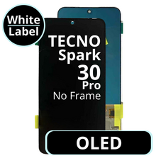 LCD OLED No Frame For Tecno Spark 30 Pro - White Box