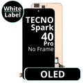 LCD OLED No Frame For Tecno Spark 40 Pro - White Box
