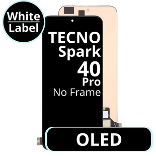 LCD OLED No Frame For Tecno Spark 40 Pro - White Box