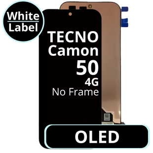 LCD OLED No Frame For Tecno Camon 50 4G - White Box