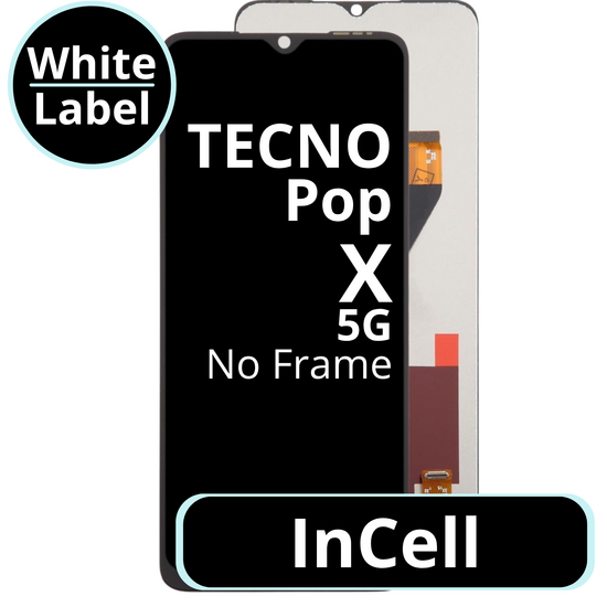 LCD InCell No Frame For Tecno Pop X 5G - White Box
