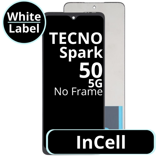 LCD InCell No Frame For Tecno Spark 50 5G - White Box