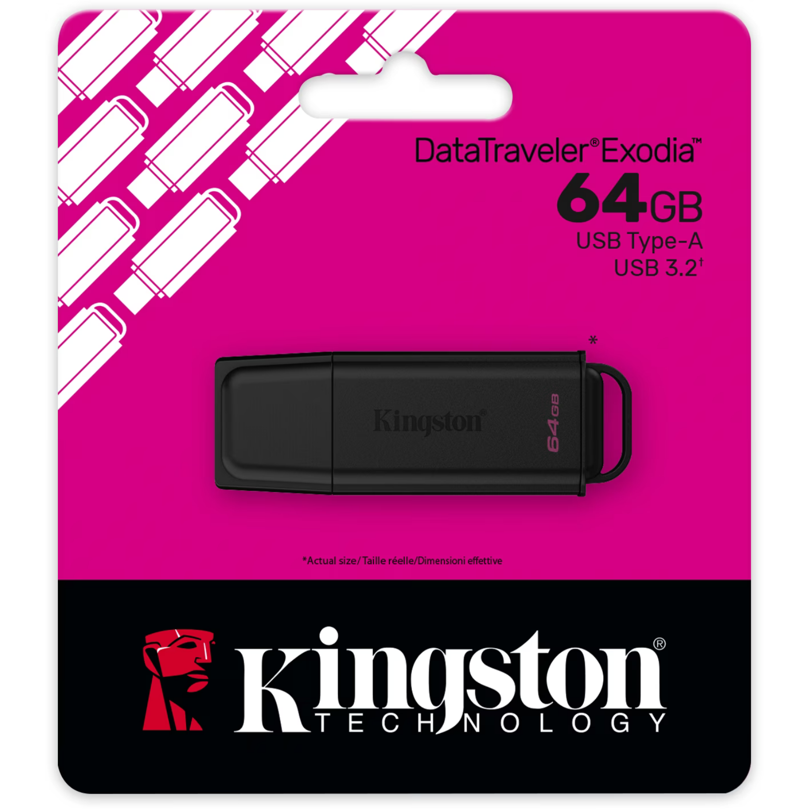 Kingston DataTraveler Exodia Kingston Type A - 3.2 USB Stick - 64GB Flash Drive