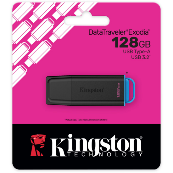 Kingston DataTraveler Exodia Kingston Type A - 3.2 USB Stick - 128GB Flash Drive