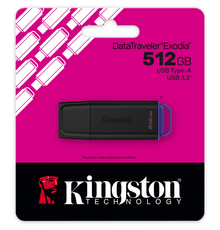 DataTraveler Exodia Kingston Type A - 3.2 USB Stick - 512GB Flash Drive