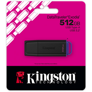 DataTraveler Exodia Kingston Type A - 3.2 USB Stick - 512GB Flash Drive