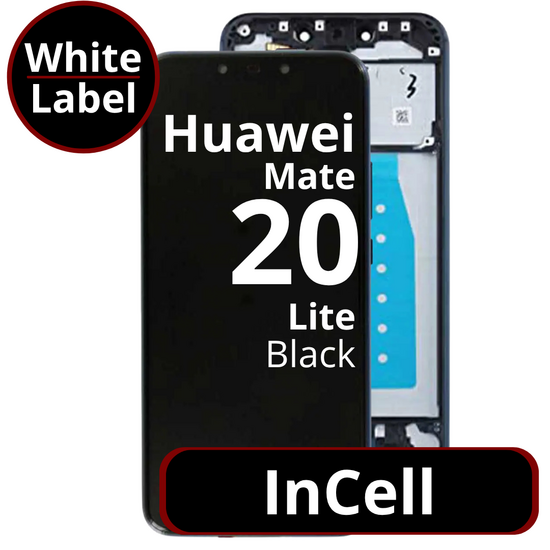 LCD InCell With Frame For Huawei Mate 20 Lite Black  - White Box