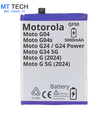 BATTERY MT Tech For Motorola G 2024 / G Play 2024 / G04 / G34 - QF50 - 5000mAh