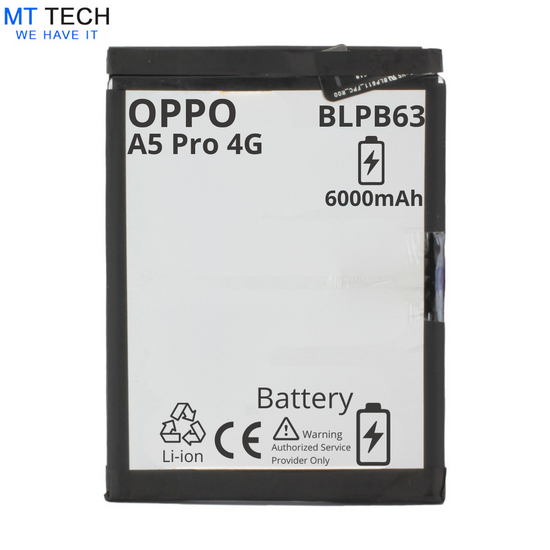 BATTERY MT Tech For Oppo A5 Pro 4G - BLPB63  - 6000mAh